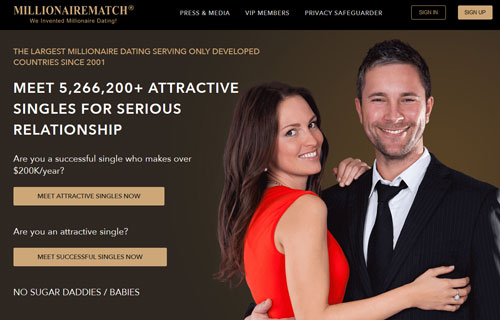 Millionaire Match - Most Well-known Sites for Meeting a Rich Man